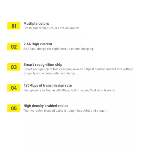 USB kábel - gyorstöltéshez és adatátvitelhez, USB Type-A / USB Type-C, 100W, 2m - Fekete - Baseus Crystal Shine