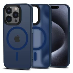  Tech-Protect MagMat MagSafe átlátszó tok iPhone 15 Pro Max - Matt Sötétkék
