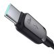 Joyroom Multi-Color 60W A14 USB-C / USB-C Kábel 1.2 m - Fekete