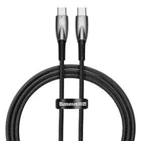   Baseus fekete gyorstöltő USB-C / USB-C kábel (100W, 5A, 480Mb/s, 1 méter)