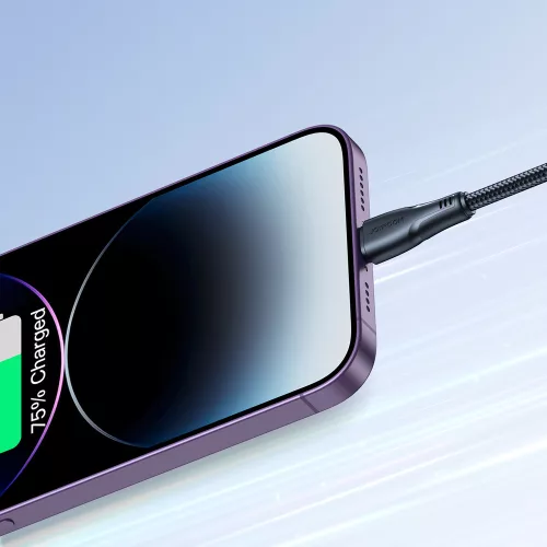 Joyroom Surpass Series A11 USB-A / Lightning 2.4A Kábel 1.2 m – Fekete