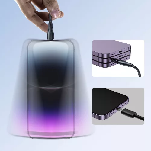 Joyroom Surpass Series A11 USB-A / Lightning 2.4A Kábel 1.2 m – Fekete