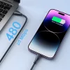 Joyroom Surpass Series A11 USB-A / Lightning 2.4A Kábel 1.2 m – Fekete