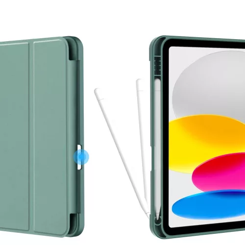 Tech-Protect iPad tok Pencil tartóval - Zöld - iPad 10.9" 2022