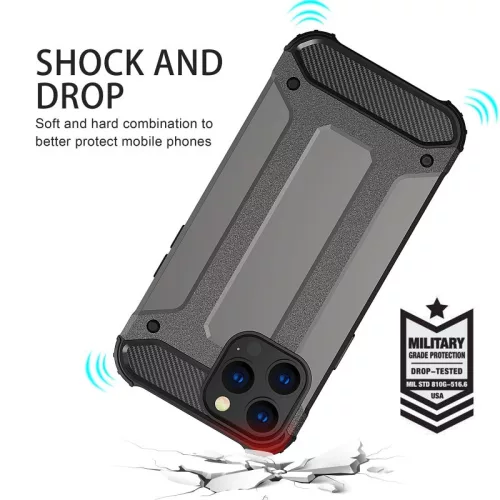 Ütésálló Armor tok iPhone 14 Plus - Szürke