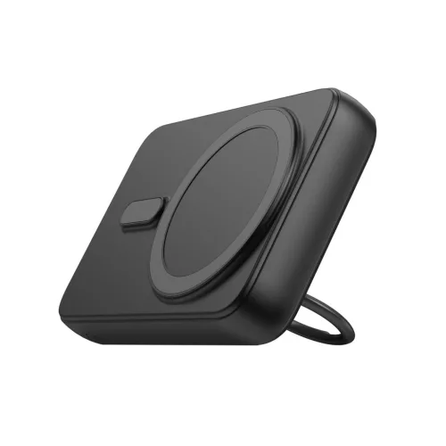 Vezeték nélküli powerbank 10000mAh Joyroom JR-W050 20W MagSafe gyűrűvel és állvánnyal – fekete