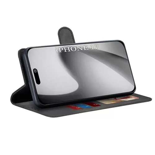 Techsuit - Diary Book - Eco Bőr kinyitható tok, kártyatartóval - Samsung Galaxy A06 - Fekete