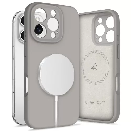 Tech-Protect Silicone MagSafe tok iPhone 16 Pro Max - Szürke