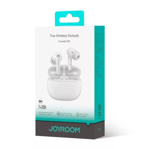 Joyroom Funpods JR-FB3 TWS Bluetooth 5.3 Vezeték nélküli Fülhallgató - Fehér