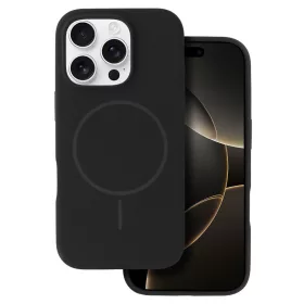 MagSafe Slim Szilikon tok iPhone 14 Pro - Fekete