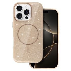 MagSafe Slim Csillogós tok iPhone 16 Pro - Arany