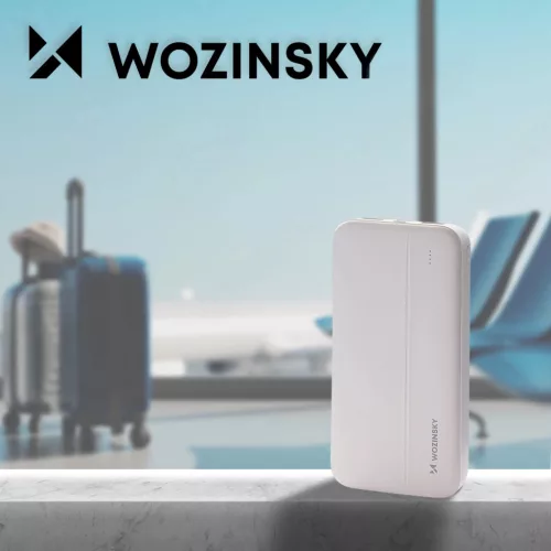 Wozinsky powerbank Li-Po 10000mAh Power Bank 2x USB-porttal (WPBWE1) - Fehér