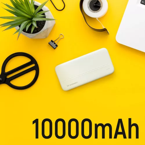 Wozinsky powerbank Li-Po 10000mAh Power Bank 2x USB-porttal (WPBWE1) - Fehér