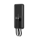 Choetech Powerbank B654 10000mAh 22.5W USB-A / USB-C / micro USB + beépített USB-C / Lightning cable - fekete
