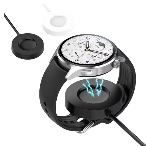 Techsuit - Okosóra Töltő (TXC6) - Xiaomi Watch S1 Pro-hoz, USB, 4W - Fekete