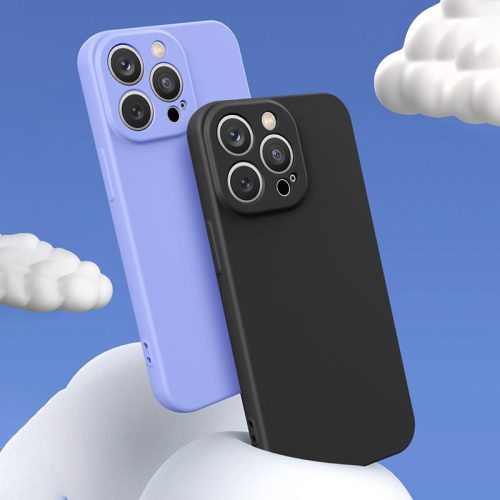 Soft touch szilikon fekete tok (iPhone 13 Pro)