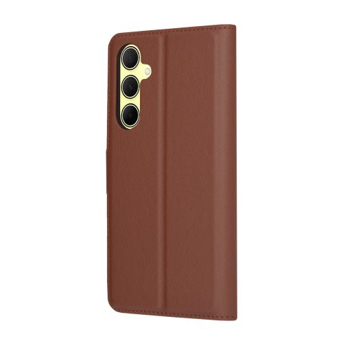 Techsuit Eco Bőr kinyitható barna tok - Samsung Galaxy A35 5G