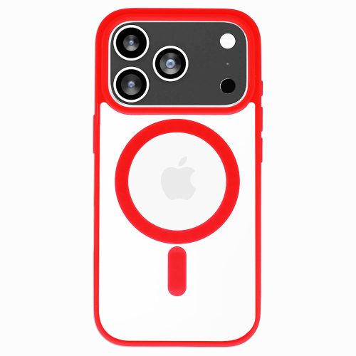iPhone 17 Pro Max, MagSafe ütésálló tok - Piros - Acrylic Color Case