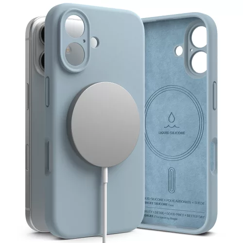 Ringke - Szilikon MagSafe tok iPhone 16 - Kék