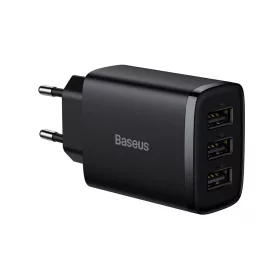 Baseus Kompakt Töltő adapter 3x USB 17W - Fekete