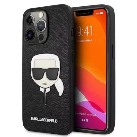 Karl Lagerfeld Saffiano fekete tok (iPhone 13 Mini)