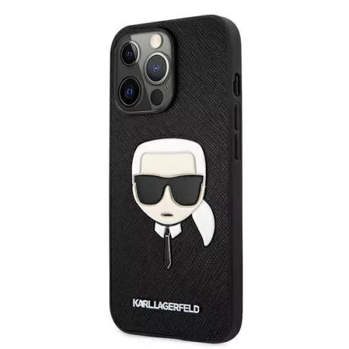 Karl Lagerfeld Saffiano fekete tok (iPhone 13 Mini)