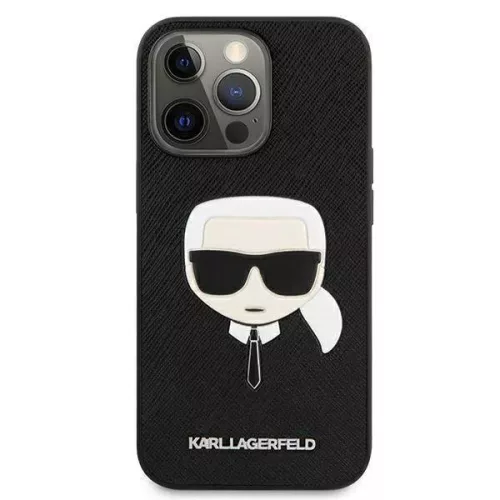 Karl Lagerfeld Saffiano fekete tok (iPhone 13 Mini)
