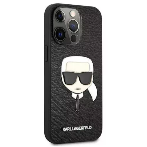 Karl Lagerfeld Saffiano fekete tok (iPhone 13 Mini)