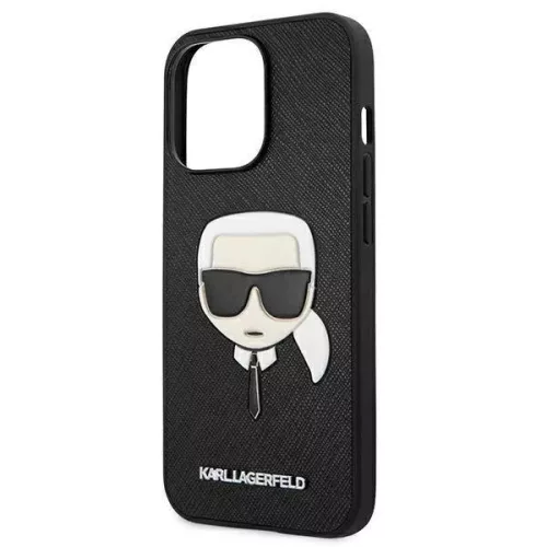 Karl Lagerfeld Saffiano fekete tok (iPhone 13 Mini)