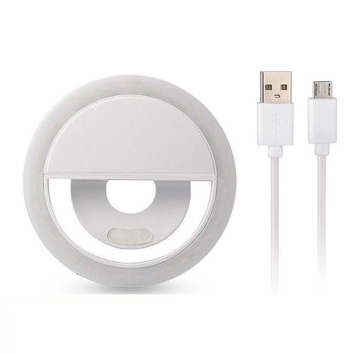 Techsuit - Ring Light (RL-01) - Mobiltelefonhoz - Fehér