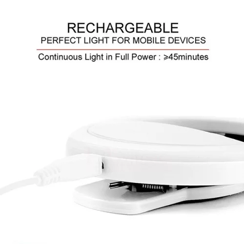 Techsuit - Ring Light (RL-01) - Mobiltelefonhoz - Fehér