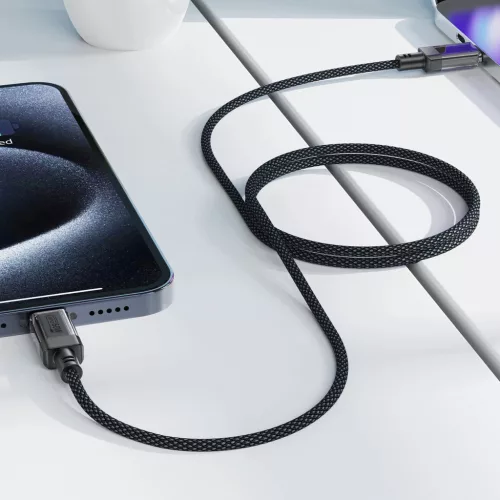 Acefast C12 USB-C / USB-C kábel, 60W, 480 Mb/s sebességgel - fekete