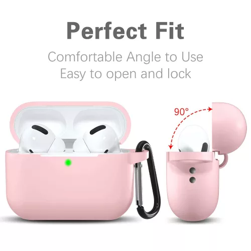 Techsuit - Szilikon tok - AirPods Pro 1 / 2 - Pink