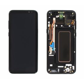   Gyári OEM LCD kijelző - Fekete - Samsung Galaxy S8 Plus 2017 - SM-G955