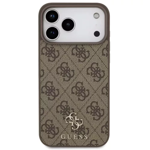 iPhone 17 Pro Max, Guess 4G Small and Classic Logo MagSafe tok - Barna