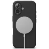 iPhone 17, Puha tapintású MagSafe szilikon tok, mikroszálas béléssel, Techsuit - SoftFlex - Lila