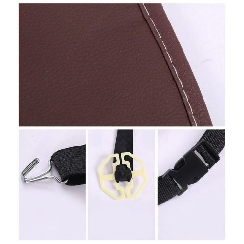 Autós ülésrendező - ülésvédő, üléshuzat tároló zsebekkel és lehajtható résszel - fekete