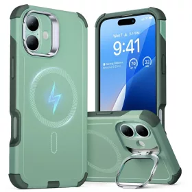 ESR Cyber Armor Kickstand tok iPhone 16 - Zöld