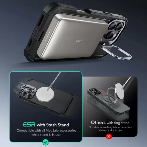 ESR Cyber Armor Kickstand tok iPhone 16 - Zöld