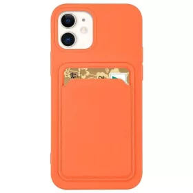   Szilikon kártyatartós narancssárga tok (iPhone 13 Pro Max)