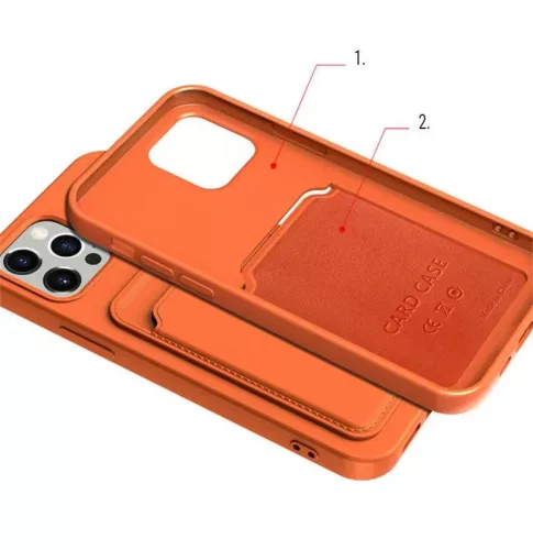 Szilikon kártyatartós fehér tok (Samsung A72)