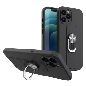 Szilikon fekete gyűrűs tok (Samsung A32 5G)