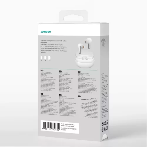 Joyroom Jbuds JR-BB1 TWS Vezeték nélküli bluetooth Fülhallgató - Fehér