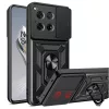 Modern Ütésálló Telefontok Állvánnyal és Kamera Védelemmel OnePlus 12 - Fekete