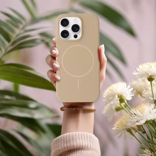 MagSafe Slim Szilikon tok iPhone 13 - Barna