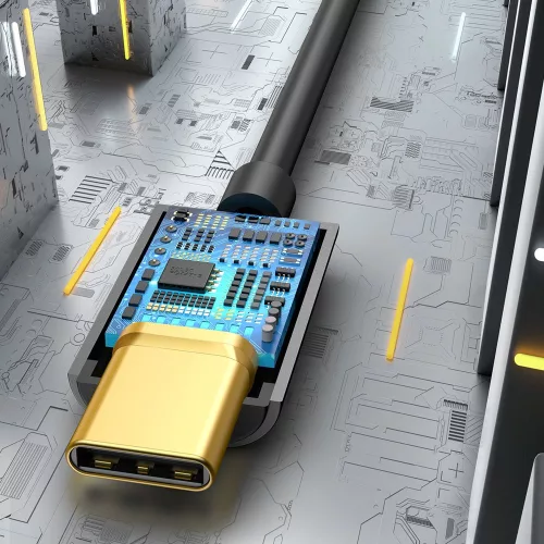 Átalakító adapter, Type-C / 3,5 mm Jack - Sötétszürke - Baseus - Audio Cable Adapter L54