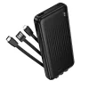 Borofone – Power Bank (BJ79) – beépített 3 db kábellel (USB, USB-C, Lightning), LED kijelzővel, 2A, 10000 mAh – fekete