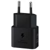 Samsung fali töltő adapter, kábellel, 25W, kábellel, USB-C - fekete
