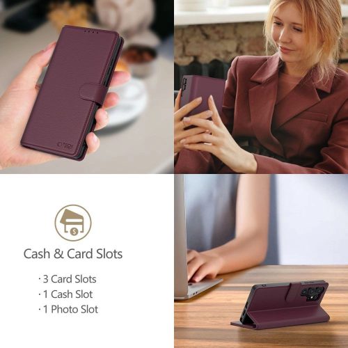 Tech-Protect Kártyatartós telefontok Xiaomi Redmi Note 14 Pro 5G / 14 Pro+ 5G / Poco X7 5G - Bordó