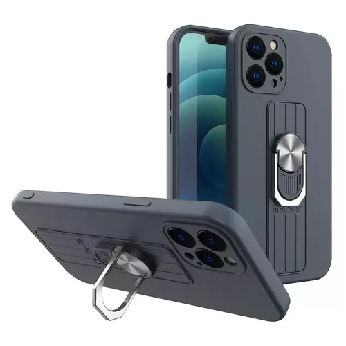 Szilikon sötétkék gyűrűs tok (Samsung A33)